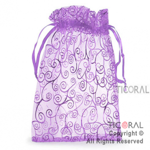 BOLSA ORGANZA LILA 20X25 ARABESCO HS3973-4 x 1